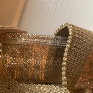 Golden espadrilles by Jean-Michel Cazabat